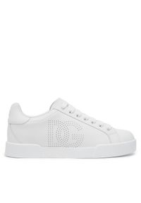 DOLCE & GABBANA - Dolce&Gabbana Sneakersy CK2277 AV066 Biały. Kolor: biały. Materiał: skóra