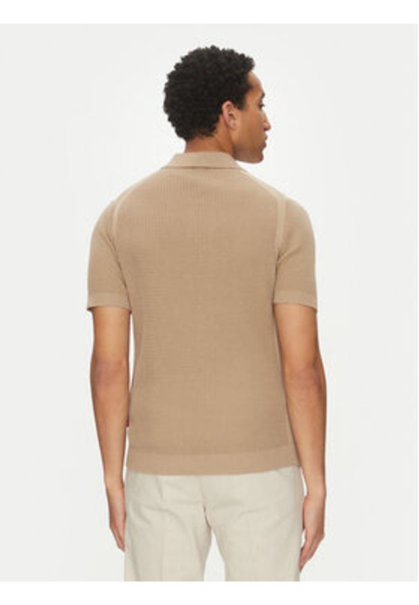 JOOP! Jeans Polo 15 JJK-08Vicono 30045448 Beżowy Modern Fit. Typ kołnierza: polo. Kolor: beżowy. Materiał: bawełna