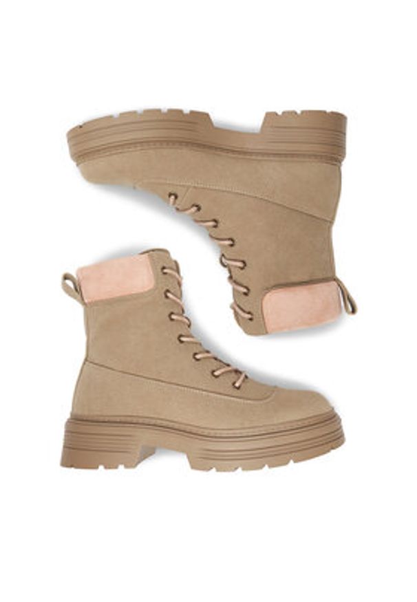 DeeZee Trzewiki 25519-1 Beżowy. Kolor: beżowy. Materiał: materiał