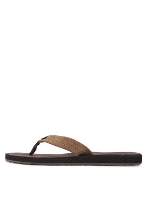 Quiksilver Japonki AQYL101323 Khaki. Kolor: brązowy. Materiał: zamsz, skóra