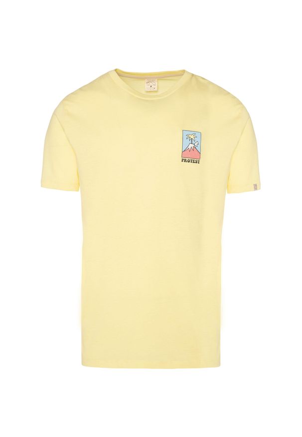 Koszulka męska z krótkim rękawem Protest ISAC. Kolor: żółty. Długość rękawa: krótki rękaw. Długość: krótkie