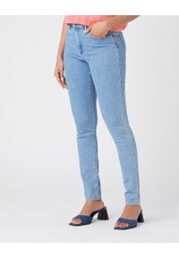 Wrangler - WRANGLER HIGH RISE SKINNY DAMSKIE SPODNIE JEANSOWE CALI BLUE W27HXR414 112145963