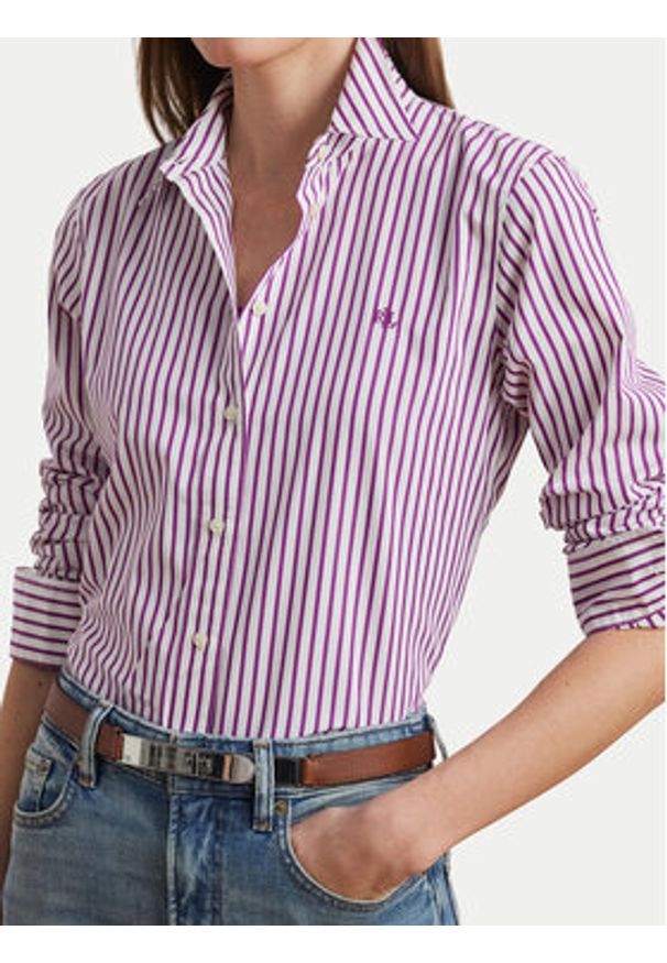 Lauren Ralph Lauren - LAUREN RALPH LAUREN Koszula 200970764001 Fioletowy Classic Fit. Kolor: fioletowy. Materiał: bawełna