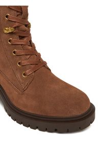 TOMMY HILFIGER - Tommy Hilfiger Trzewiki Th Shearling Lace Up Boot FW0FW08999 Brązowy. Kolor: brązowy. Materiał: skóra #5