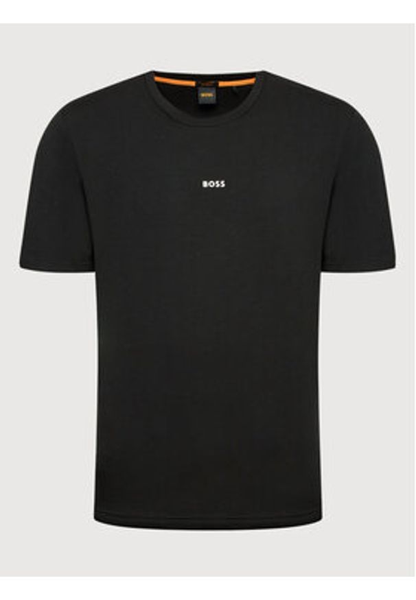 BOSS - Boss T-Shirt Tchup 50473278 Czarny Regular Fit. Kolor: czarny. Materiał: bawełna