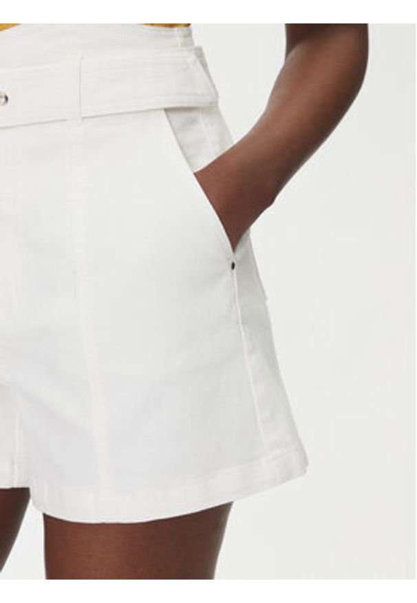 Morgan Szorty jeansowe 251-SHERIM Biały Wide Leg. Kolor: biały. Materiał: bawełna