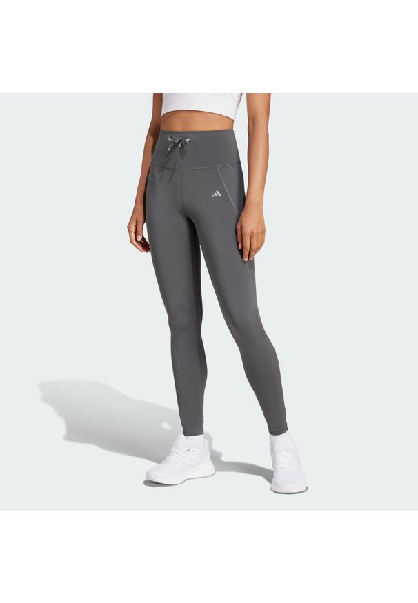 Adidas - Legginsy Running Essentials. Kolor: szary. Materiał: materiał. Sport: bieganie