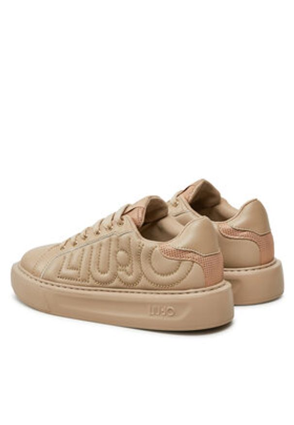 Liu Jo Sneakersy Kylie 29 BF4063 EX014 Beżowy. Kolor: beżowy. Materiał: skóra