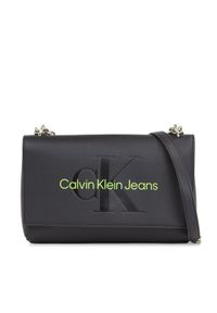 Calvin Klein Jeans Torebka Sculpted Ew Flap Conv25 Mono K60K611866 Czarny. Kolor: czarny. Materiał: skórzane