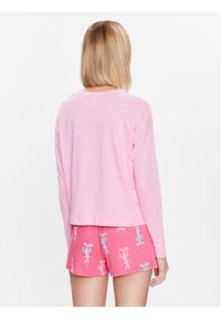 United Colors of Benetton - United Colors Of Benetton Koszulka piżamowa 3Z013M03N Różowy Regular Fit. Kolor: różowy. Materiał: bawełna #3