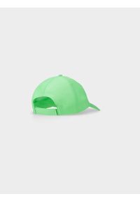4f - Czapka z daszkiem strapback chłopięca - zielona. Kolor: zielony. Materiał: materiał, syntetyk. Sezon: lato. Styl: sportowy #2