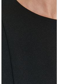 Calvin Klein - Sukienka. Kolor: czarny. Materiał: dzianina. Długość rękawa: krótki rękaw. Wzór: gładki. Typ sukienki: dopasowane #5