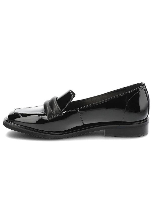 CheBello - Czarne Półbuty Chebello Eleganckie Lordsy Damskie. Okazja: na spotkanie biznesowe, na co dzień. Zapięcie: bez zapięcia. Kolor: czarny. Materiał: skóra, lakier. Szerokość cholewki: normalna. Obcas: na obcasie. Styl: elegancki. Wysokość obcasa: niski