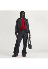 Adidas - adidas Bluza adicolor Denim Firebird KD1516 Czarny Loose Fit. Kolor: czarny. Materiał: bawełna #5