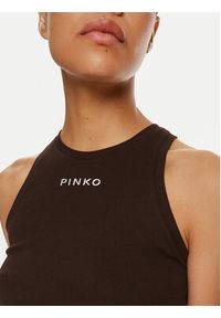 Pinko Top Distinto 100822 A22X Brązowy Regular Fit. Kolor: brązowy. Materiał: bawełna #3