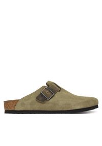 Birkenstock Klapki Boston 1031516 Khaki. Kolor: brązowy. Materiał: skóra, zamsz #1
