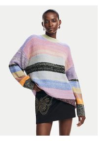 Desigual Sweter Moncton 24WWJF28 Kolorowy Regular Fit. Materiał: syntetyk. Wzór: kolorowy #4