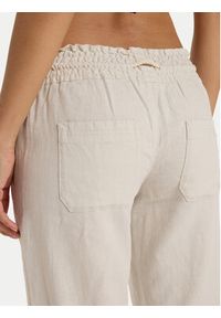 Roxy Spodnie materiałowe Oceanside ARJNP03006 Beżowy Easy Fit. Kolor: beżowy. Materiał: len #3