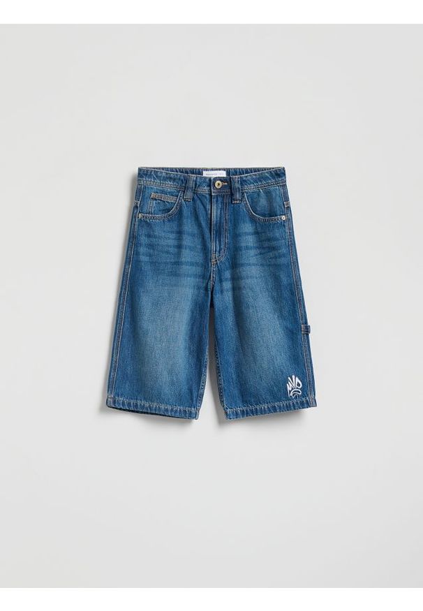 Reserved - Jeansowe szorty - niebieski. Kolor: niebieski. Materiał: jeans