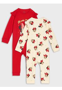 Sinsay - Bawełniane śpiochy z nadrukiem Minnie - czerwony. Kolor: czerwony. Materiał: bawełna. Wzór: nadruk #1