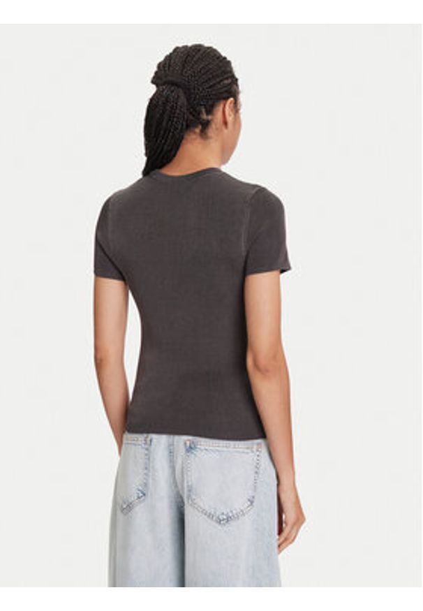 Miss Sixty T-Shirt 6S1RJ23100 Szary Slim Fit. Kolor: szary. Materiał: wiskoza