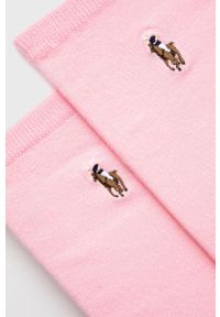Polo Ralph Lauren skarpetki damskie kolor różowy. Kolor: różowy