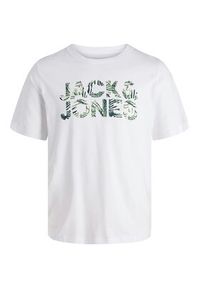Jack & Jones T-Shirt Ejeff Logo 12288536 Biały Regular Fit. Kolor: biały. Materiał: bawełna #4