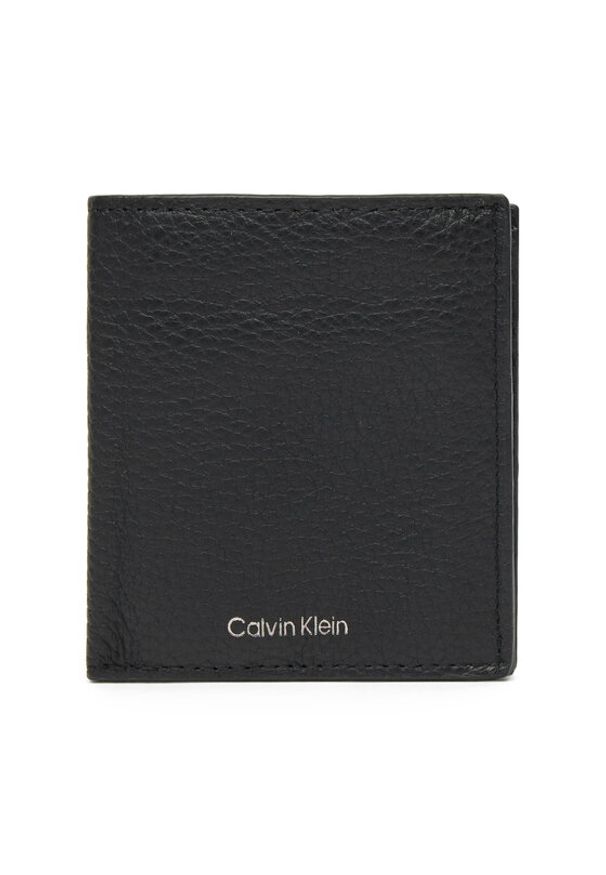 Calvin Klein Duży Portfel Męski Ck Leather Comp Trifold W C &Car LV04D1029G Czarny. Kolor: czarny. Materiał: skóra
