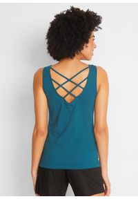 bonprix - Top z dżerseju z czystej bawełny organicznej. Kolor: niebieski. Materiał: jersey, bawełna #1