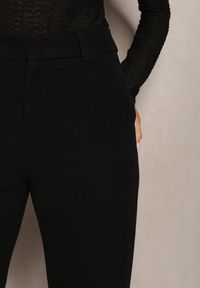 Renee - Czarne Spodnie Garniturowe High Waist Aigah. Stan: podwyższony. Kolor: czarny. Materiał: tkanina, wiskoza #5