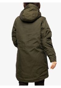 Fjällräven - Kurtka ocieplana damska Fjallraven Singi Wool Padded Parka. Kolor: zielony