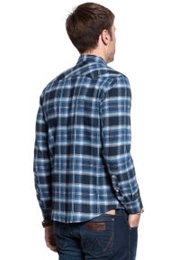 Lee - KOSZULA LEE RIDER SHIRT NAVY L851DN35. Materiał: materiał. Styl: klasyczny
