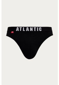 Atlantic - Slipy (3-pack). Kolor: czarny. Materiał: bawełna, dzianina, elastan. Wzór: nadruk #3