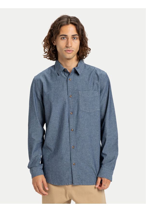Quiksilver Koszula Yosemite Chambrayls EQYWT04660 Granatowy Regular Fit. Kolor: niebieski. Materiał: bawełna