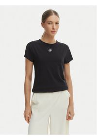 TOMMY HILFIGER - Tommy Hilfiger T-Shirt WW0WW48710 Czarny Slim Fit. Kolor: czarny. Materiał: bawełna #1