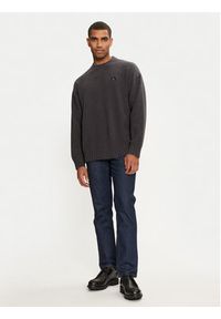 Calvin Klein Jeans Sweter J30J326202 Czarny Boxy Fit. Kolor: czarny. Materiał: bawełna