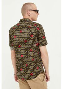 Hugo - HUGO koszula bawełniana męska regular. Materiał: bawełna #5