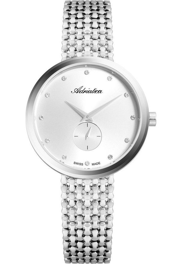 Zegarek Adriatica Zegarek damski Adriatica A3724.5143Q srebrny. Kolor: srebrny