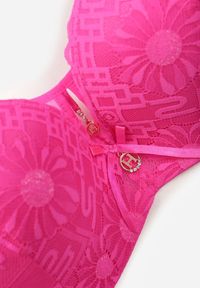 Born2be - Różowy Koronkowy Biustonosz z Transparentnymi Wstawkami Vanniel. Kolor: różowy. Materiał: koronka #4