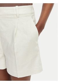 Calvin Klein Jeans Szorty materiałowe LV047F632G Biały Regular Fit. Kolor: biały. Materiał: len #2