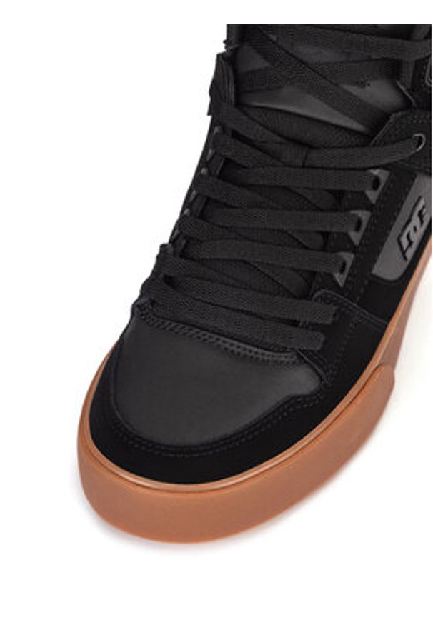DC Shoes Sneakersy PURE HIGH-TOP WC ADYS400043-BGM Czarny. Kolor: czarny. Materiał: skóra