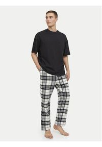 Jack & Jones - Jack&Jones Spodnie piżamowe Crimon 12182711 Beżowy Regular Fit. Kolor: beżowy. Materiał: bawełna