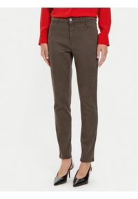 Marella Jeansy Currier 2423136025 Brązowy Skinny Fit. Kolor: brązowy