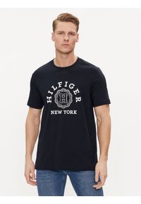 TOMMY HILFIGER - Tommy Hilfiger T-Shirt Coin MW0MW34437 Granatowy Regular Fit. Kolor: niebieski. Materiał: bawełna