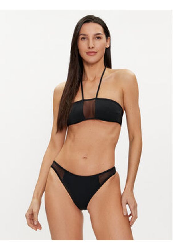 Calvin Klein Swimwear Dół od bikini KW0KW02329 Czarny. Kolor: czarny. Materiał: syntetyk