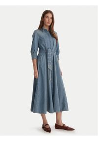 Marella Sukienka jeansowa Giambo 2613221024 Niebieski Regular Fit. Kolor: niebieski. Materiał: bawełna #1