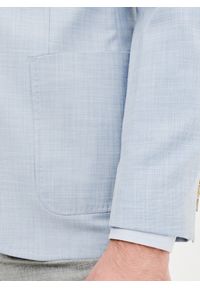 Pako Lorente - PAKO LORENTE – Casualowa marynarka męska w kolorze niebieskim. Okazja: na co dzień. Kolor: beżowy, niebieski. Materiał: poliester, wiskoza, elastan. Wzór: gładki. Sezon: wiosna. Styl: casual #4