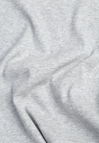 Renee - Szary Dopasowany T-shirt z Marszczeniem z Bawełnianej Tkaniny w Prążki Assarena. Okazja: na co dzień. Kolor: szary. Materiał: tkanina, bawełna. Wzór: prążki. Styl: elegancki, casual #6