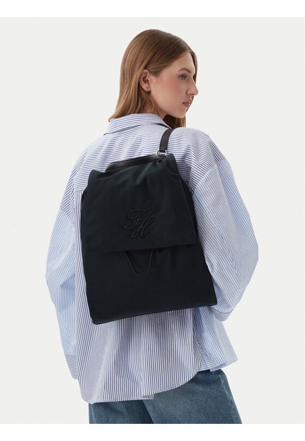 TOMMY HILFIGER - Tommy Hilfiger Plecak Th Elevated Nylon Backpack AW0AW18427 Czarny. Kolor: czarny. Materiał: materiał