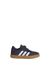 Adidas - Buty VL Court 3.0 Kids. Zapięcie: rzepy. Kolor: biały, brązowy, niebieski, wielokolorowy
